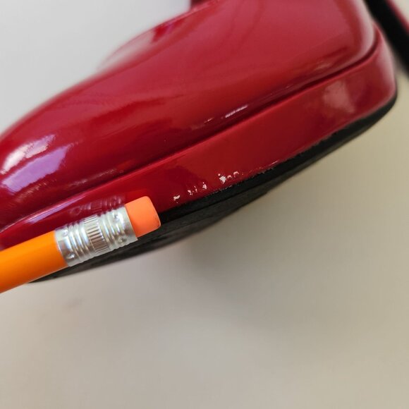 Pop Of Red Torrie Red Shiny Mary Jane Platform Heels City Classified Comfort 6M - Picture 12 of 14